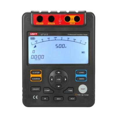 China UT513 UNIT Insulation Resistance Tester Meter DC AC Voltmeter 5000V Range Digital Megohmmeter Electrical Auto Data Socket UT513 for sale