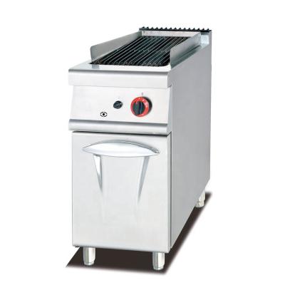 China Professional Commercial Gas Easily Cleaned Lava Rock Grill With Restaurant BBQ Grill Cabinet for sale