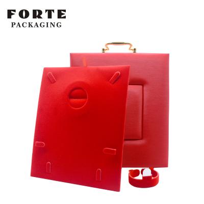 China Custom FORTE Jewelry Packaging PU Lady Joyero Jewelry Box Eco-Friendly Bracelet Leather Box Wholesale For Big Set for sale