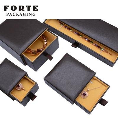 China FORTE Drawer Jewelry Box Eco - Friendly Packaging Box Custom Paper Jewelry Boxes With Logo for sale