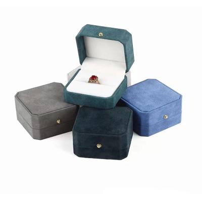 China Wholesale Jewelry Packaging Ring Earring Bracelet Necklace Box Custom Made Velvet Jewelry Box Eco-Friendly With Logo for sale