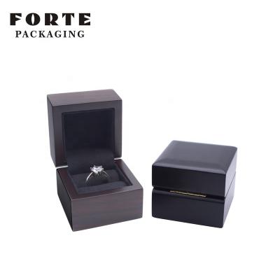 China FORTE Eco-friendly Jewelry Box Ring Box Small Jewelry Box Wooden Packaging for sale