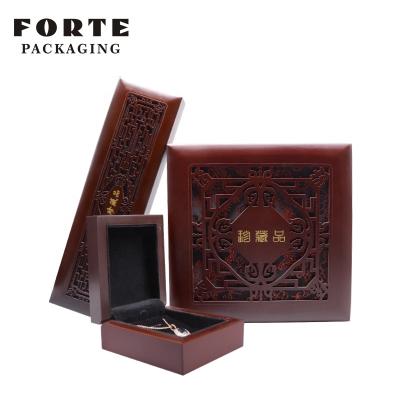 China Large FORTE Lid Design Pendant 'Jewelry' Gift Box Set Eco-Friendly Jewelry Box Wooden for sale