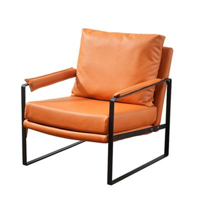 China High standard best laid out selling modern simple leather leisure chair for living room for sale