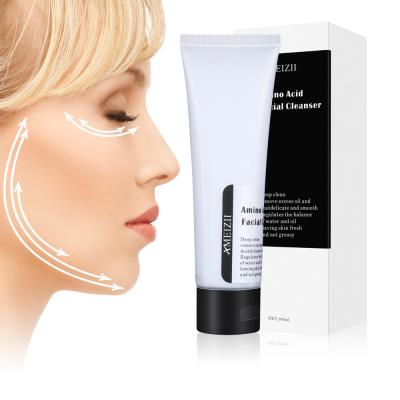 China Defect Clearing Custom Logo Acid Face Foam Facial Cleanser Amino Cleansing Clean Gel Limpiador De Poros Skin Care Moisturizing Face Cream Wash for sale