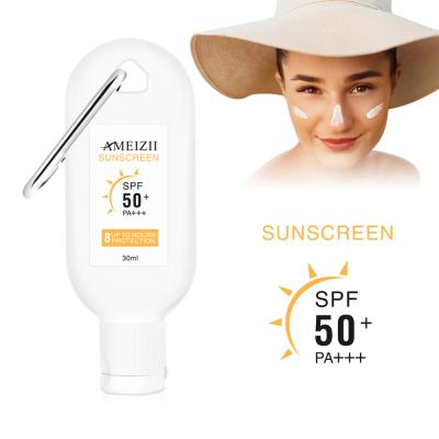 China Natural Sunscreen Private Label Face Skin Care Whitening Light Sunscreen Lotion SPF50+ PA+++ Sunblock Sunscreen for sale