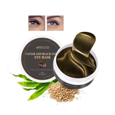 China Anti-Wrinkle Caviar Eye Mask Black Dark Eye Patch Remover Circles Dark Circles Remover Concealer Dry Para Ojos Hydrogel Eyemask for sale