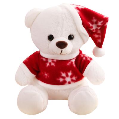 China Hot Selling Plush Stuffed Toys Christmas Teddy Bear Stuffed Bear Stuffed Wearing Christmas for sale