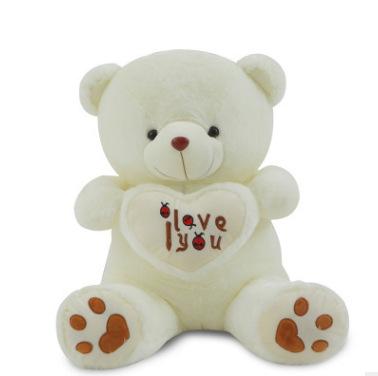 China 50CM LED Plush Teddy Bear Stuffed Animals Plush Toy Gift White Teddy Bears I LOVE YOU For Sale for sale