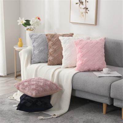 China Wholesale Plush Sofa Pillow Modern Polyester Cushion Cover Pillow Cover for sale