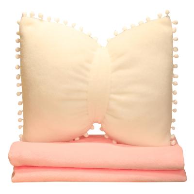 China 2021 Hot Selling Plush Design Room Decor Decorative Pillow Cushion Cover With Pompom for sale