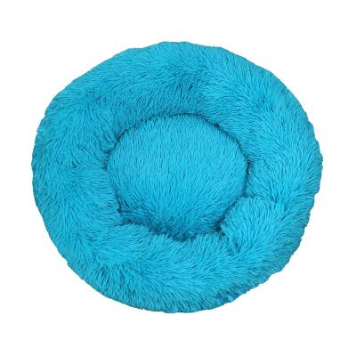 China Wholesale Washable Breathable Comfortable Pet Beds Luxury Round Dog Cat Bed for sale