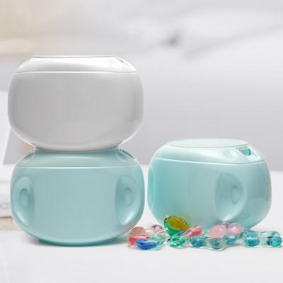 China Large Capacity Household Products Factory Stain 630ml Laundry Beads Jar PET Household Packaging Storage Box With Lid Wholesale for sale