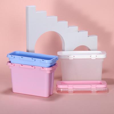 China Xinyi Recyclable Packing Laundry Beads Packing Box Daily Necessities Packing Boxes With Lock Lid Plastic Storage Box for sale