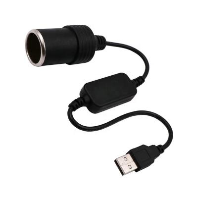 China USB A macho a 12v enchufe de encendedor de cigarrillos para automóviles conector de convertidor de energía femenino en venta