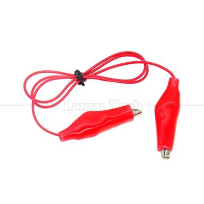 China Black Red Electrical Alligator Crocodile Clamps Clips Battery Power Test Cable for sale