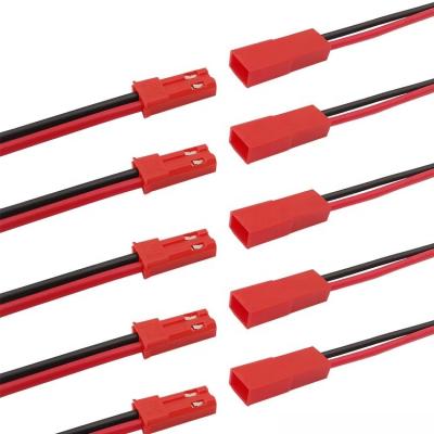 China 22AWG Hombre Mujer JST SYP 2 PIN Conector de cable de alambre para lámpara de LED RC juguetes helicóptero en venta