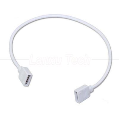 China Female to Female 4 Pin RGB Plug Connector Extension Cable for 5050 3528 2835 LED Strip Light for sale