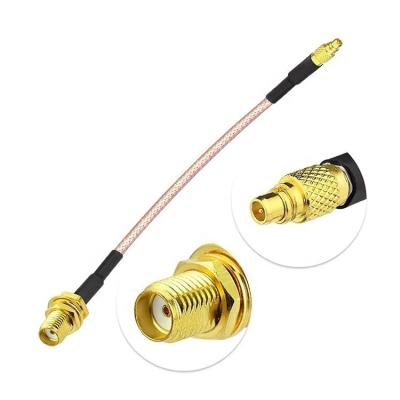 China RG316 Pigtail SMA Vrouwelijke tot rechte MMCX Mannelijke RF Coaxiale Antenna Extender Cable Te koop