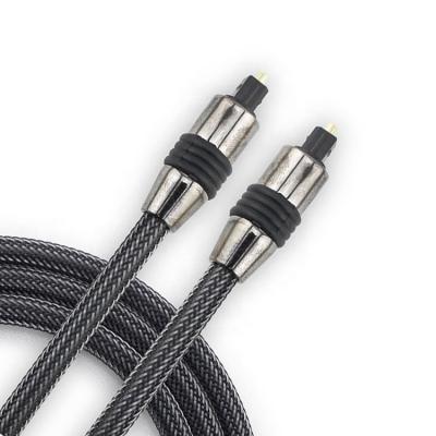 China High Quality Durable Braided Fiber Optic Toslink Spdif Gold Digital Audio Optical Cable for sale