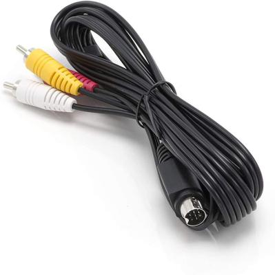 China 9 Pin Mini Din tot 3 RCA S Video Audio Kabel voor TV Displays Audio Video Receiver Te koop