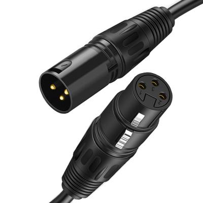 China OEM Microfone HiFi Microfone 3 PIN XLR Conector de áudio Jack Homem para XLR Fêmea DMX cabo à venda