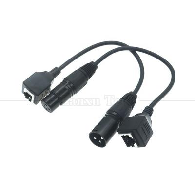 China XLR 3 Pins Polos Homem Fêmea para RJ45 Fêmea Cat5 Network Ethernet Adapter Cable para LED Audio DMX CON Controller à venda