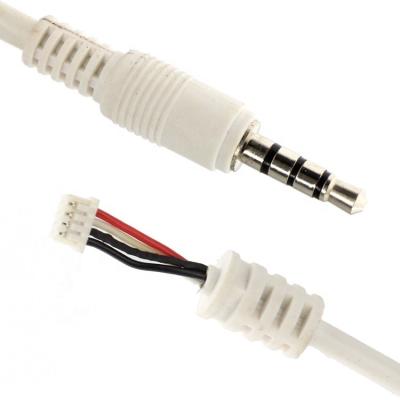 China Custom White 3.5mm TRRS Audio DC Jack to JST Connector 2.0mm 2.54mm Pitch Assembly Cable for sale