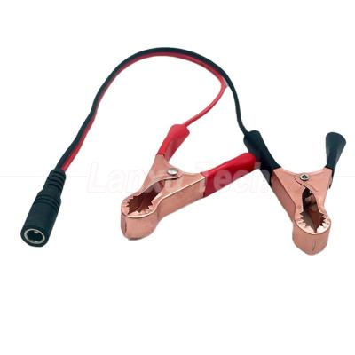 China Male Female DC Jack Plug 5.5x2.1mm to Alligator Clips Car Charger Power Supply Cord Cable for sale