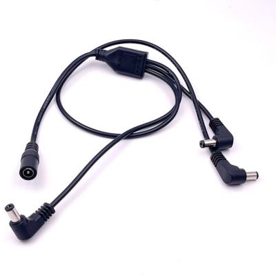 China 1 Female to 3 Angle Male Ways DC Splitter Power Extension Cable for CCTV Security Camera for sale