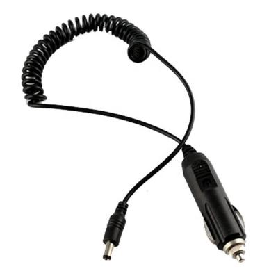 China 12V Spring Coiled Car DC Jack 5.5x2.1mm Cable de extensão do isqueiro de cigarros à venda