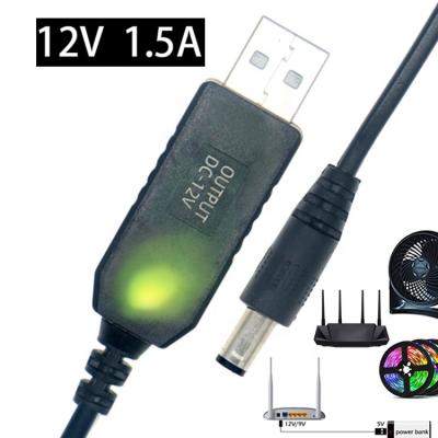 China QC3.0 QC2.0 QC Carga de gran salida 12V 1.5A 9V 2A 5V a 12V Cable de cargador USB para la banda LED del enrutador en venta