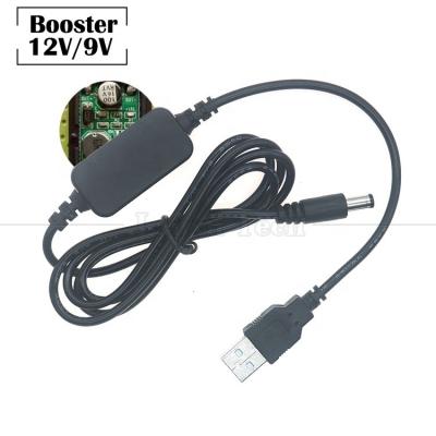 China USB de alta potência para DC 5.5x2.1mm Jack 12V 9V Output Booster Converter Adaptador Cable para Wifi Router Modem Led Strip GPS à venda