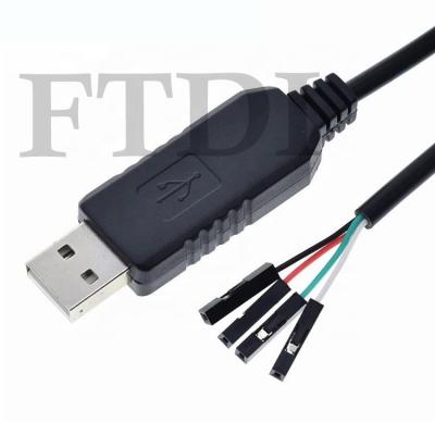 China FTDI Chipset FT 232 5V 3.3V USB to 4 PIN Dupont Uart TTL Serial Converter Cable for Raspberry Pi for sale