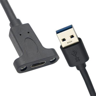 Cina Capo di blocco a vite USB 3.0 da maschio a USB tipo C 3.1 montatura del pannello femminile USB 3.0 cavo di estensione in vendita