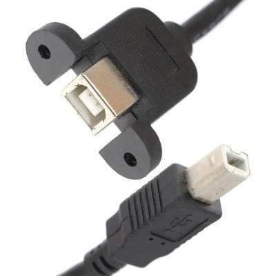 China Screw Locking Mini Micro B Type C RJ45 Ethernet Male to Female USB Panel Mount Extension Cable for sale