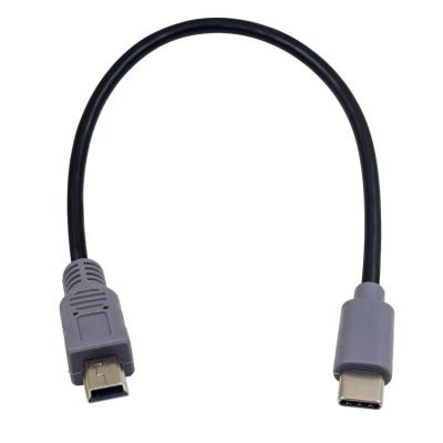 China Data Charging USB Type C to Mini 5 Pin USB OTG Adapter Cable for Camera Phone Video for sale