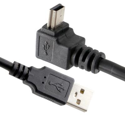 China 90 grados derecha izquierda hacia arriba hacia abajo ángulo Mini USB Cable de carga de datos en venta