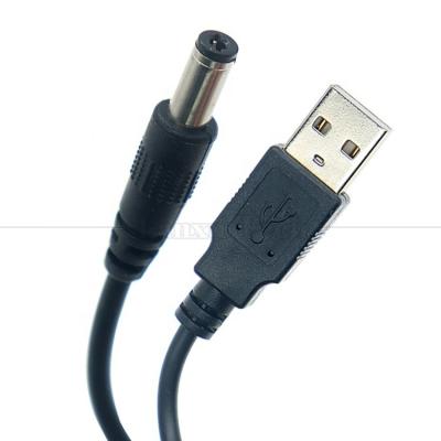 China 1M 2A 5V USB to DC 5.5x2.1mm Barrel Jack  Power Charger Cable for Led Light Lamp Speaker Fan Tablet Camera Router TV Box for sale