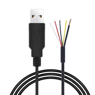 Κίνα ΕΠΙΧΡΗΜΑΤΙΚΟ ΚΑΠΙΛΟ USB 2.0 Αρσενικό προς απογυμνωμένο Κουτί 4 καλώδια Ανοιχτό άκρο χοιροπέταλος γυμνό καλώδιο προς πώληση