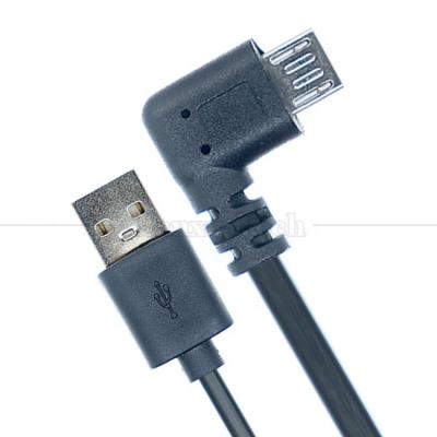 China 0.5M 1M 2M Data Charging Right Angle Micro to USB Charger Cable voor telefoon tablet GPS Te koop