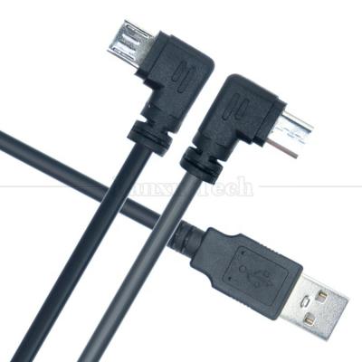 China 1M 2M 3M 5M Gegevens opladen 90 graden rechts naar boven links naar beneden hoek Micro V8 USB kabel Te koop