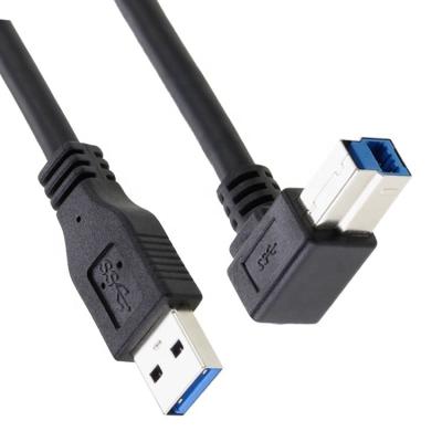 China High Speed 5Gbps 90 Degree Right Angle USB 3.0  A Male to USB B Type Printer Cable for sale