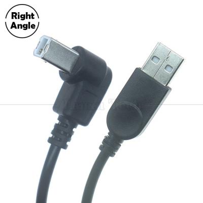 중국 90도 직각 타입 A 남성에서 B 남성 USB 2.0 프린터 커넥터 확장 케이블 판매용