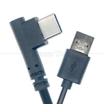 China 1M 1.5M 2M 3M Sync Data Charging 90 Degree  Angle  USB Type C Charger Cable for Phone Tablet Camera for sale