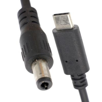 China Custom USB 3.1 Type C Male to DC 5.5x2.5mm Male Jack Power Charger Power Cable for Laptop for sale