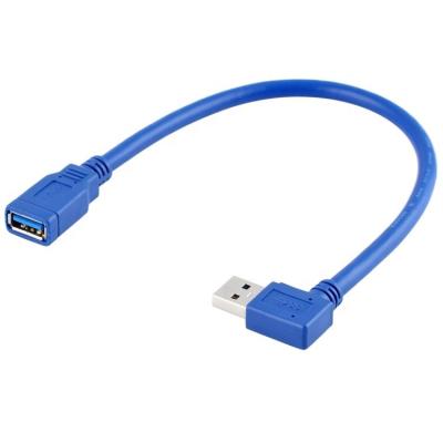 China Alta velocidad 5Gbps 90 grados ángulo derecho macho a hembra USB 3.0 tipo A cable de extensión en venta