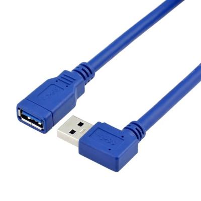 China Alta velocidad 5Gbps 90 grados en ángulo recto USB 3.0 Tipo A de hombre a mujer USB 3.0 cable de extensión en venta