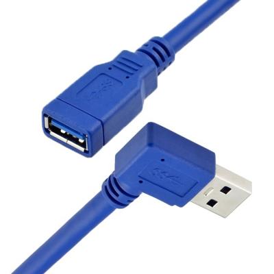 China High Speed 5Gbps 1m 90 Degree Right Angle USB 3.0 Type A Male to Female USB 3.0 Extension Cable for sale