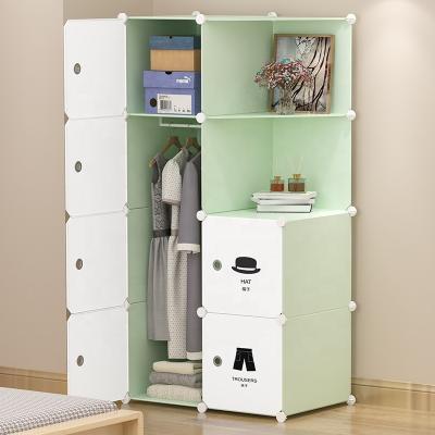 China Small Children's Style Plastic Wardrobe (Size) Adjustable, Multi-Use Bedroom Furniture With Clothes Shelf And Hanging for sale